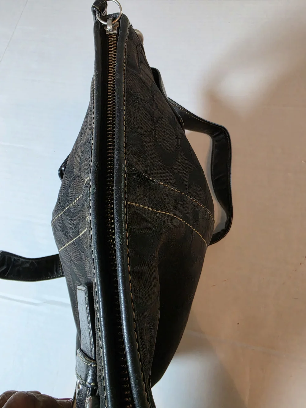 Coach G05K-3574 Signature Soho Duffel Shoulder/Crossbody Bag Purse Black